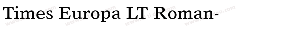 Times Europa LT Roman字体转换